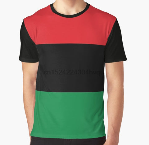 Men RedBlack & Green Flag Graphic T-Shirt